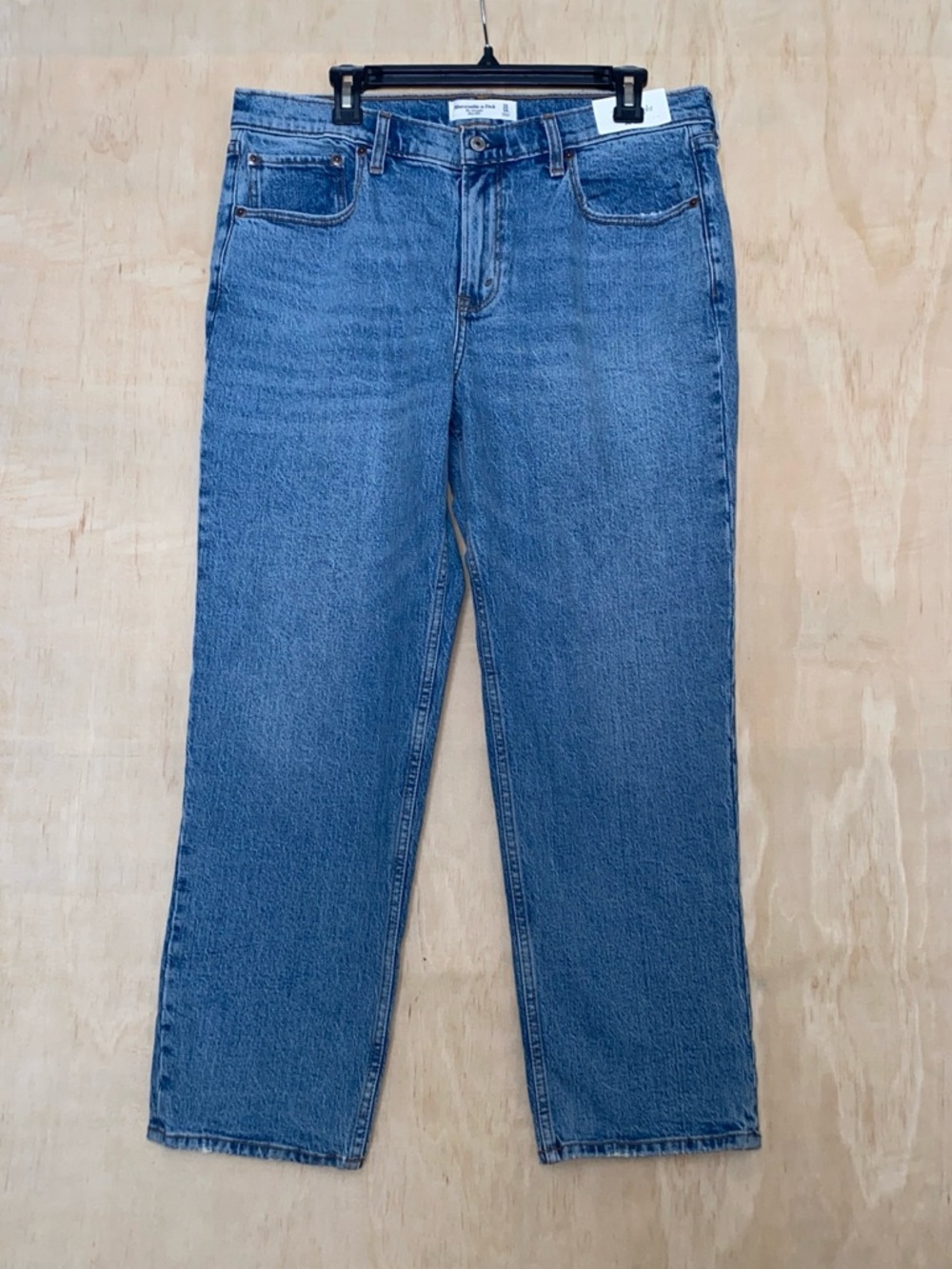 Abercrombie & Fitch Women's Straight Leg Blue Jeans